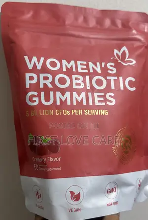 Women’S Probiotic Gummies 5 Billion Cfus Per Serving Cranberry Flavor