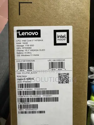 New Laptop Lenovo Legion 5i 16GB Intel Core i7 SSD 1T