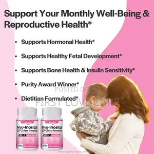Wins Town Myo Inositol D-Chiro Inositol With MTHF Folate + Vit D3
