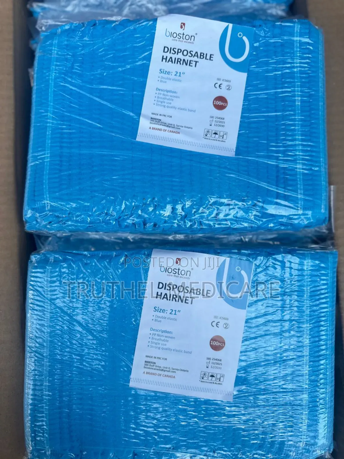 Nurses Hairnet (White Blue)