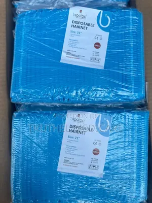Nurses Hairnet (White Blue)