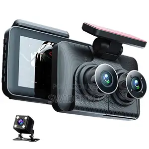 3 Lens Car DVR Dashcam / 3 Channel Car Dashboard Camera