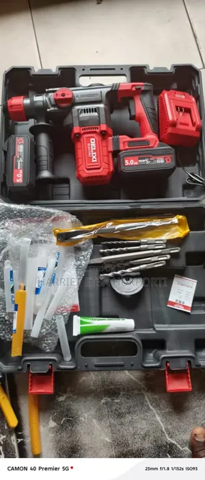 Delixi Cordless Hammer Drill Machine From Italy (2 Batteries)