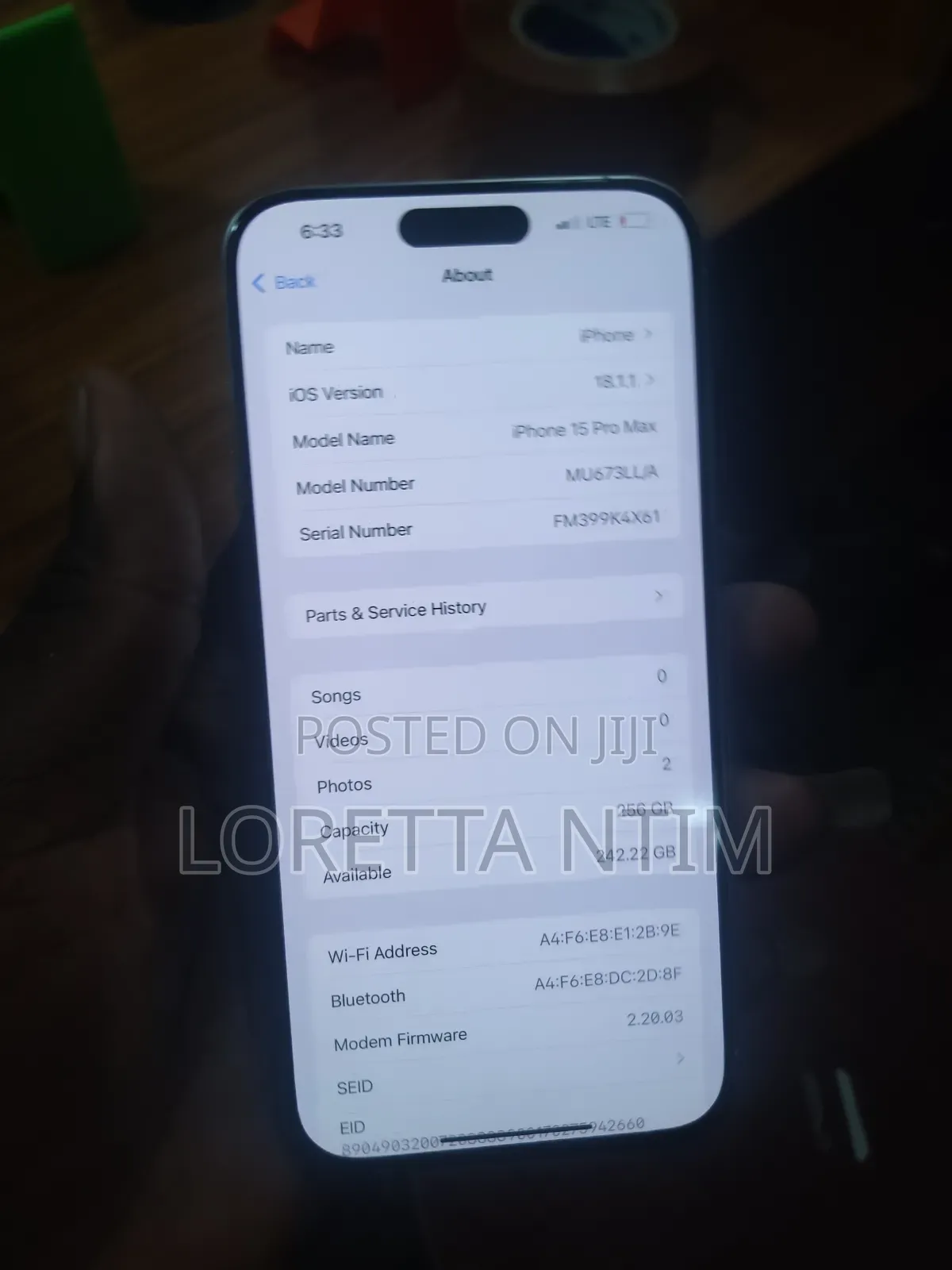 Apple iPhone 15 Pro Max 256 GB Silver