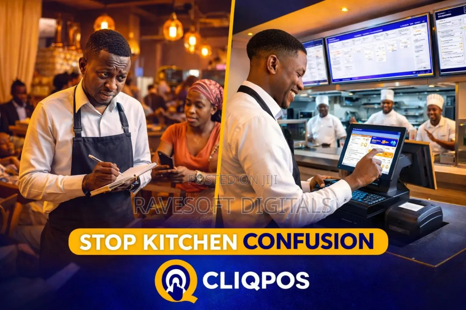 Dual-screen Restaurant Pos – Table Menu Management