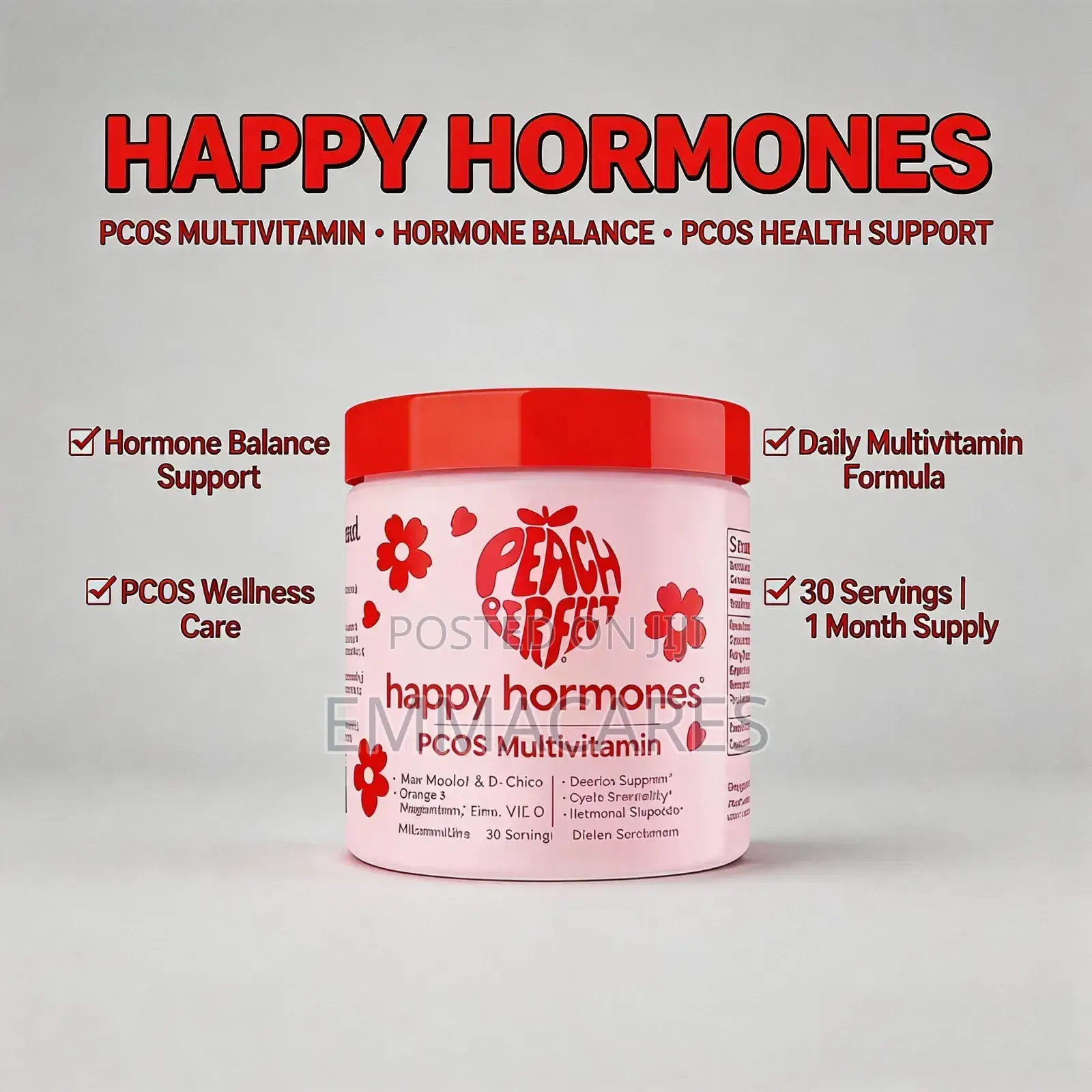 Happy Hormones, Pcos Multivitamin, Fertility