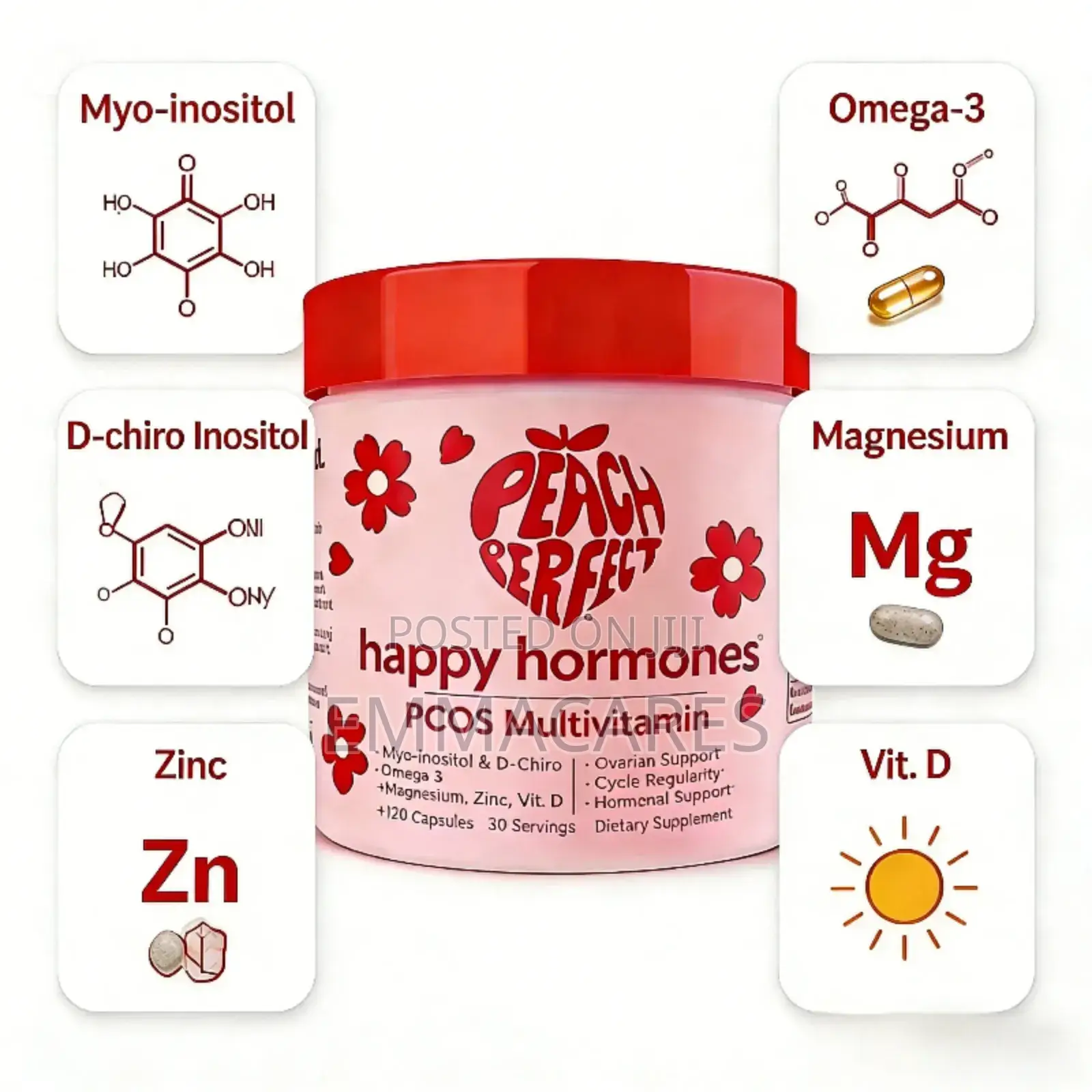 Happy Hormones, Pcos Multivitamin, Fertility