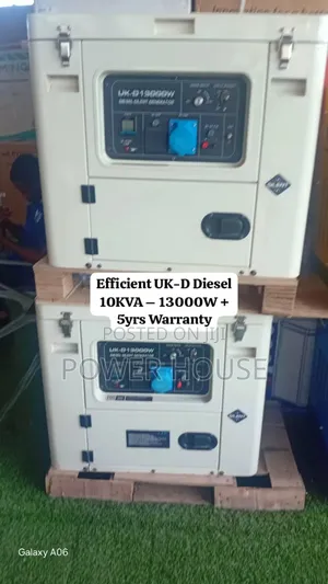 Durable Uk-D 10kva Diesel Generator 13000w – 10kva Rated, 5yrs