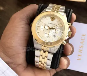 Versace Chrono Signature Two Tone Watch