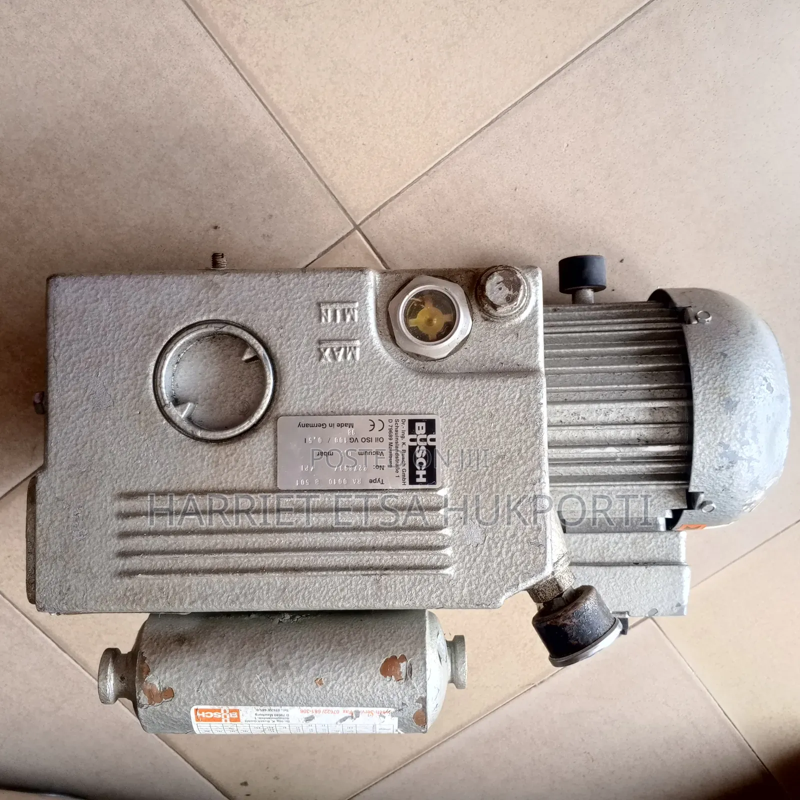 Busch Used Oil Vacuum Pump From Germany