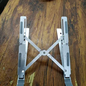 Portable Adjustable Aluminum Laptop/Tablet Stand - Silver