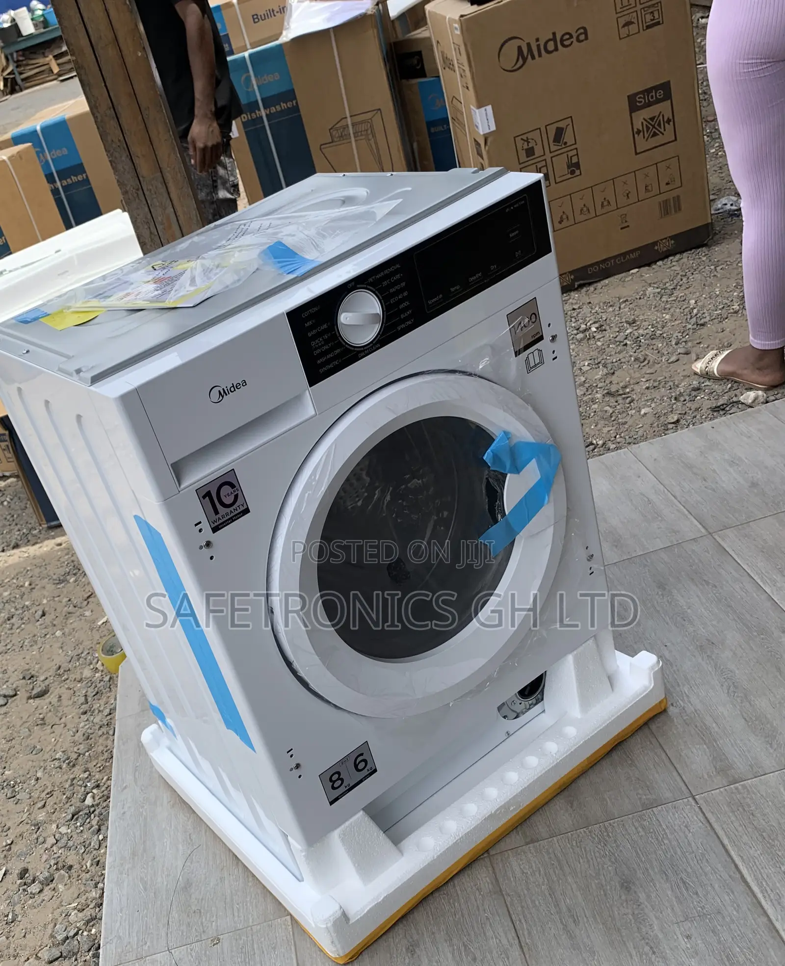 Just Purchase 8kg Frontload Full Automatic Midea White Washingmachine