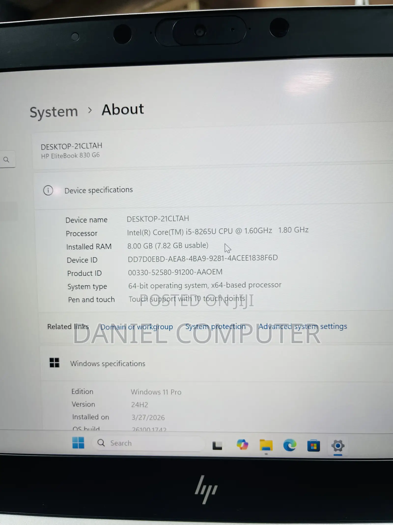 Laptop HP EliteBook 830 G6 8GB Intel Core i5 SSD 256GB