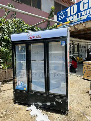 Spectacular Performance Display Fridge Three Door Pearl White