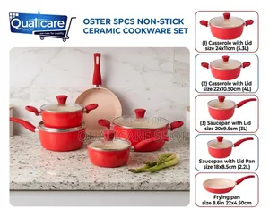 Cookware - Oster 5pcs Non Stick Ceramic Cookware Set