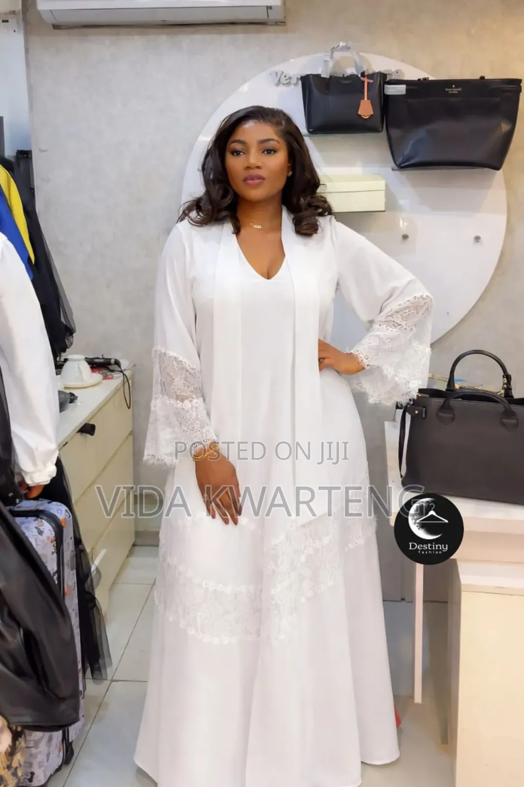 Ladies Classic Beautiful White Dress
