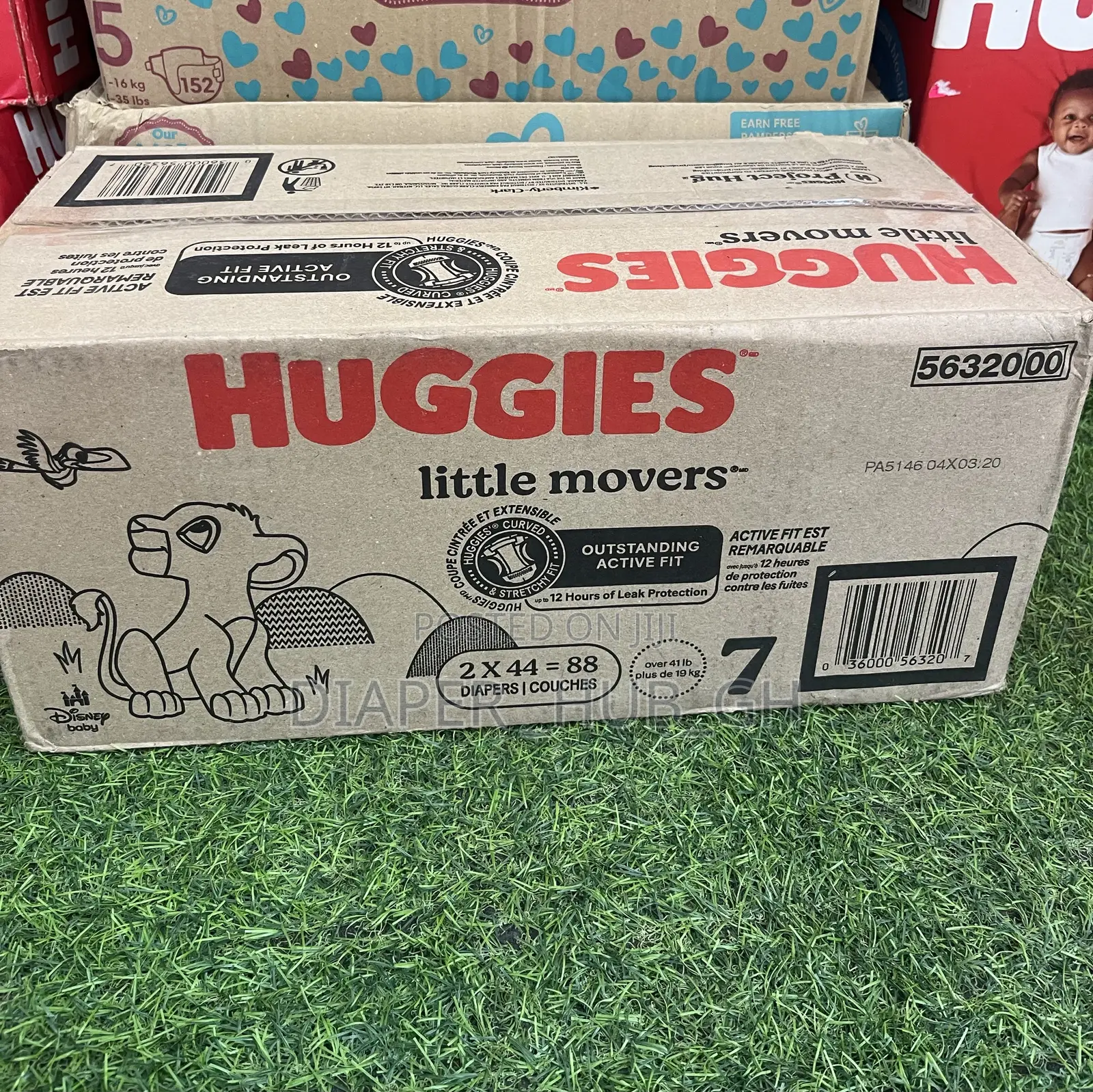 Huggies Little Movers Baby Diapers, Size 7 (41+ Lbs), 88 Count