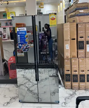 Fast Chilling Pearl Pf-630mdbg-2gb 482l Side by Side Electric Fridge.