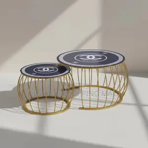 Channel Luxury Designer Style Nesting Side Tables - Set of 2