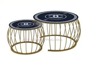 Channel Luxury Designer Style Nesting Side Tables - Set of 2