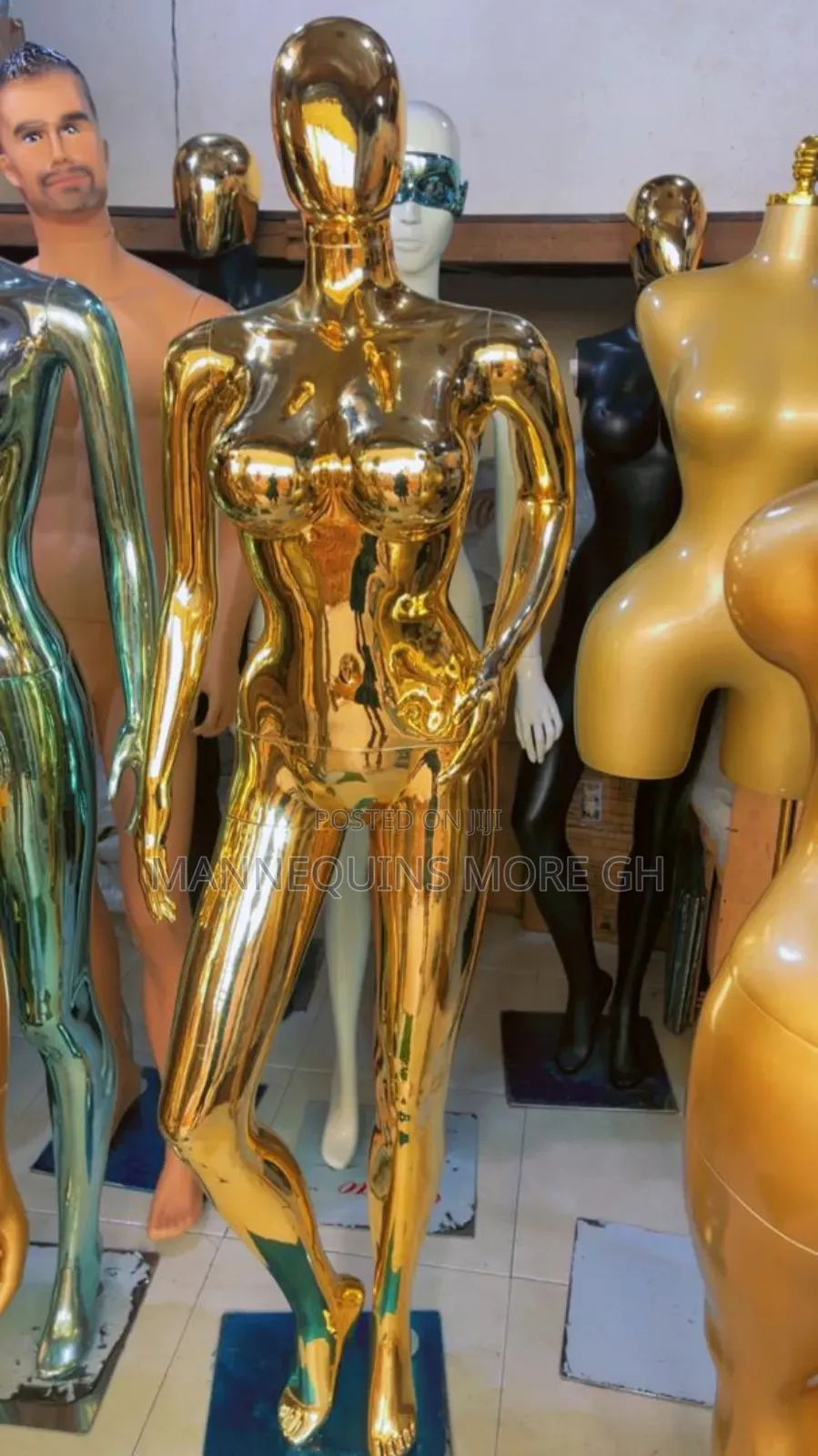 Fiberglass Gold Female Full Body Mannequin/Dummy