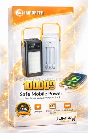100000mah Portable Power Bank With Led Light Digital Display