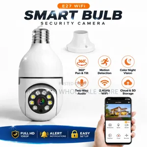 Smart Bulb Wifi Security Camera 360° Hd 1080p – Night Vision