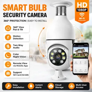 Smart Bulb Wifi Security Camera 360° Hd 1080p – Night Vision