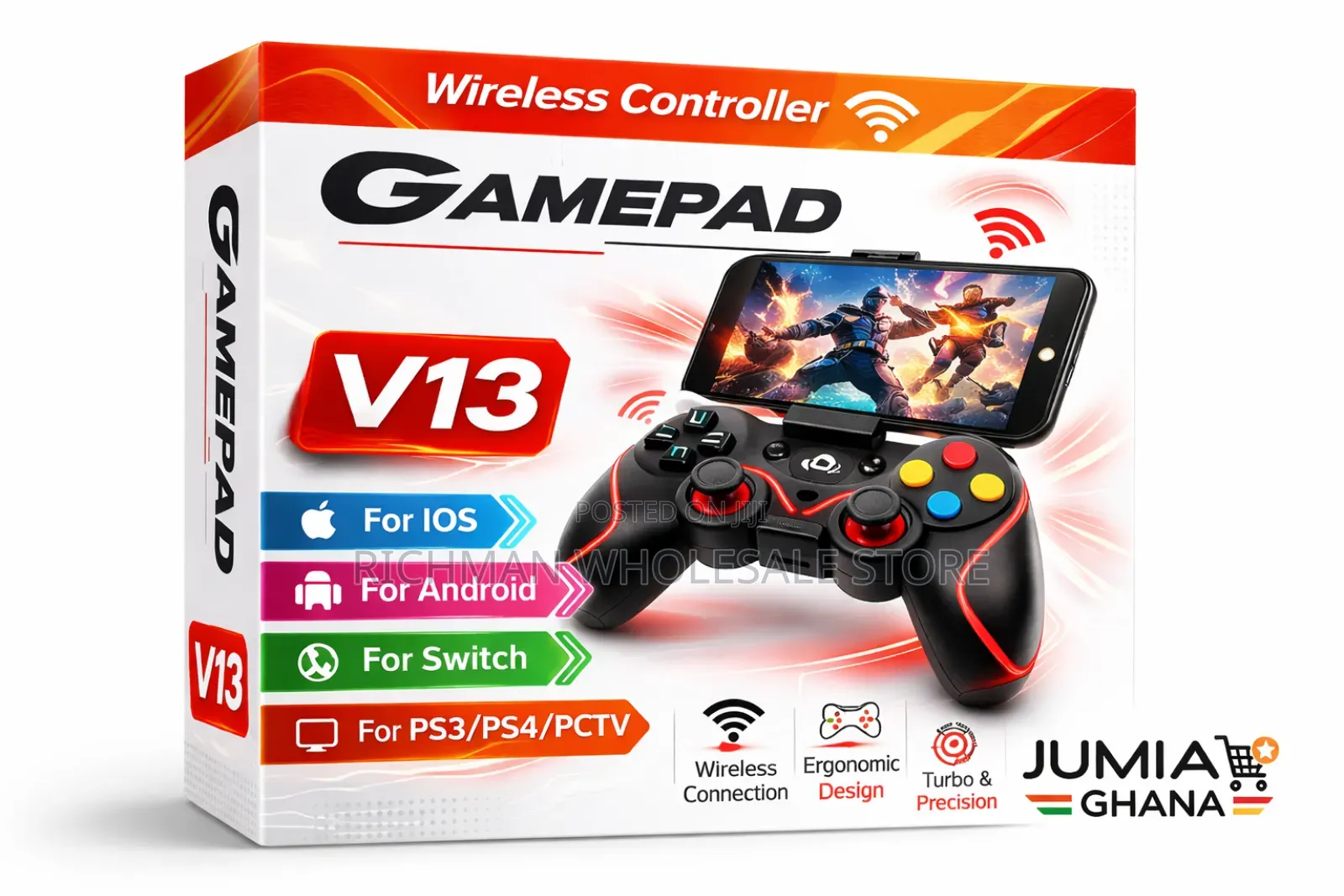 Wireless Bluetooth Game Controller Gamepad – For Android, Ios, Switch,