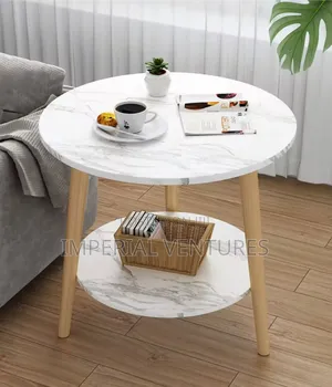 White Coffee Table With Double Surface
