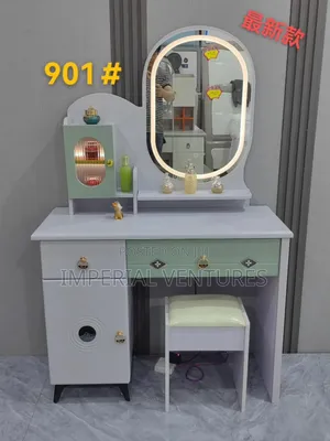 High Class Led Dresser Set With Chair