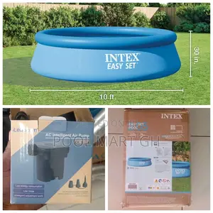 Round Inflatable Swimming Pool With Air Pump 305x76cm