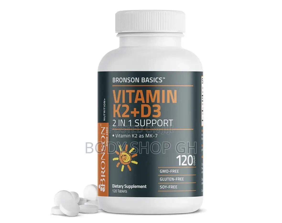 Extra Strength Vitamin K-2 + Vitamin D3 - 2 in 1 Formula / 120 Capsule