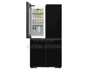 Samsung 650-Litre Black Bespoke 4-Door Flex French Door Refrigerator.