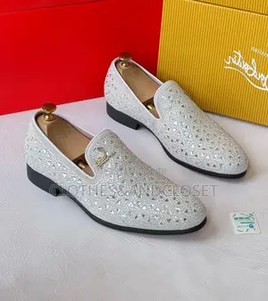 White Studded Loafers