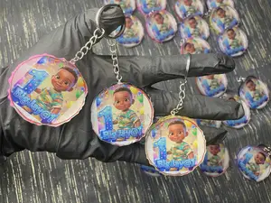 Custom Resin Photo Keychain - Birthday Souvenir