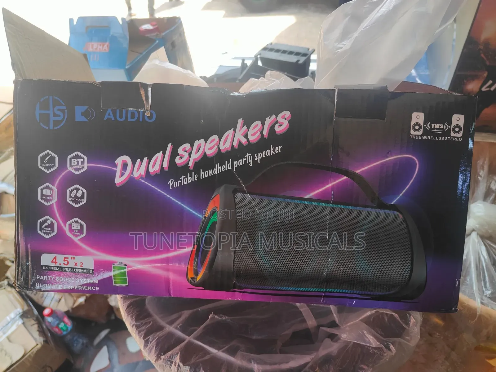 Pha Audio Dual Speaker Handheld Party Speaker
