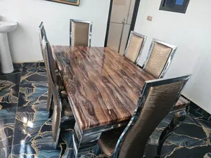 Marble Dining Table With 6 Sitting Chairs(Promiseland Katamanso)