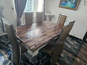 Marble Dining Table With 6 Sitting Chairs(Promiseland Katamanso)