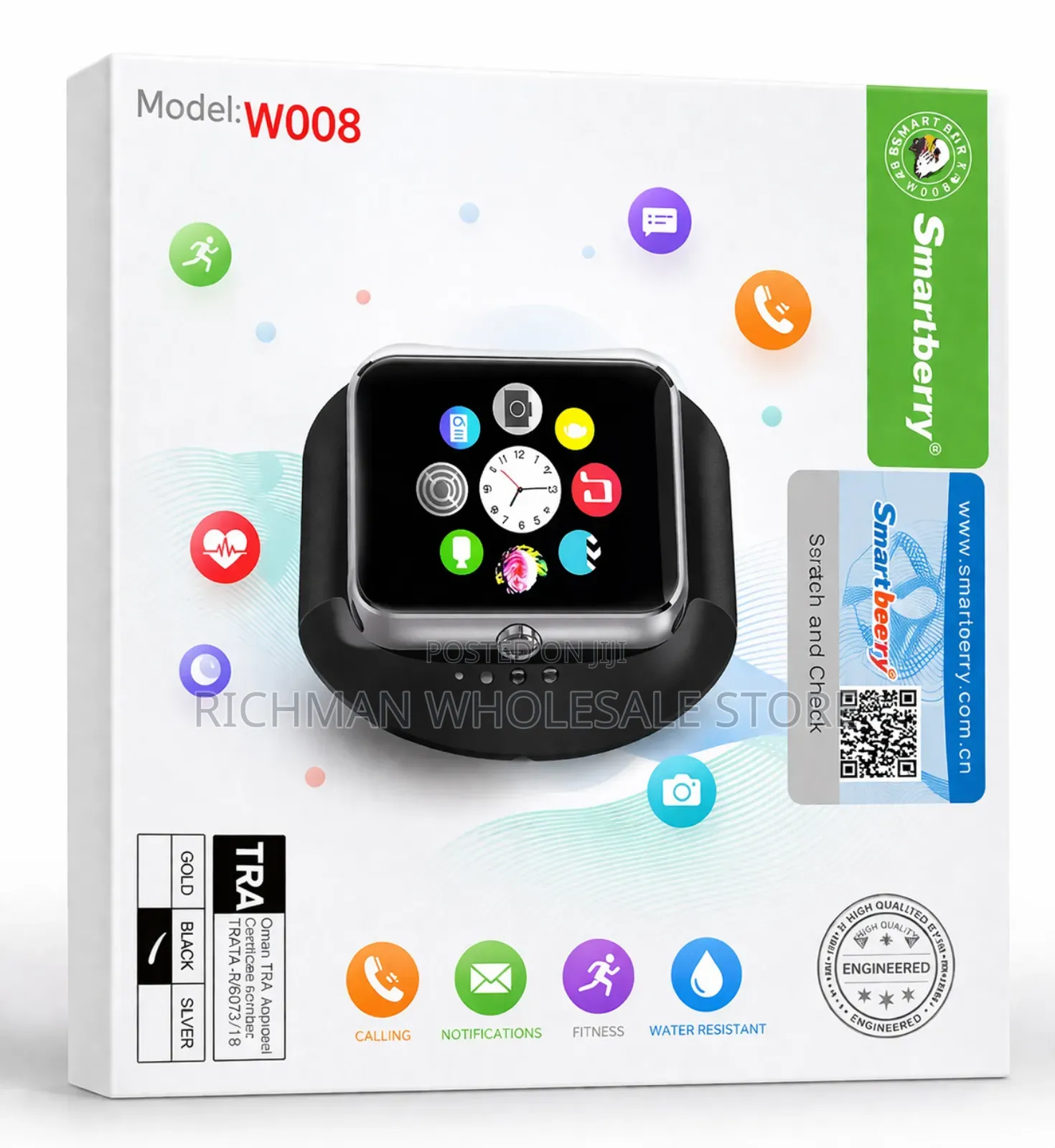 Smart Watch Bluetooth Call Fitness Tracker Sleep Monitor – Black