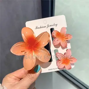3in1 Flower Claw Clip Set – Stylish Hair Accessories
