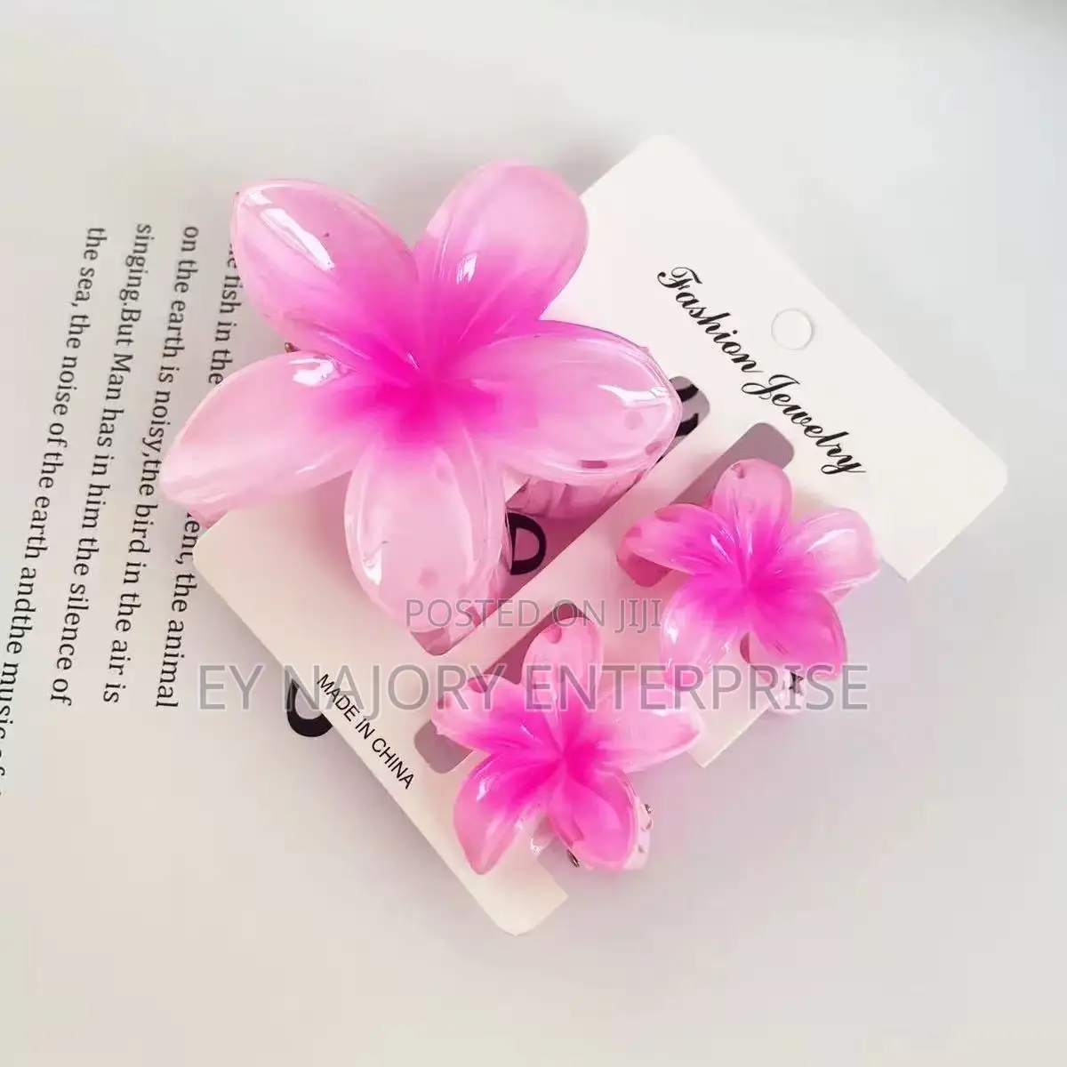 3in1 Flower Claw Clip Set – Stylish Hair Accessories