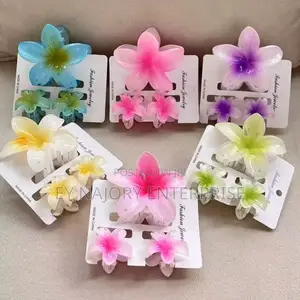 3in1 Flower Claw Clip Set – Stylish Hair Accessories