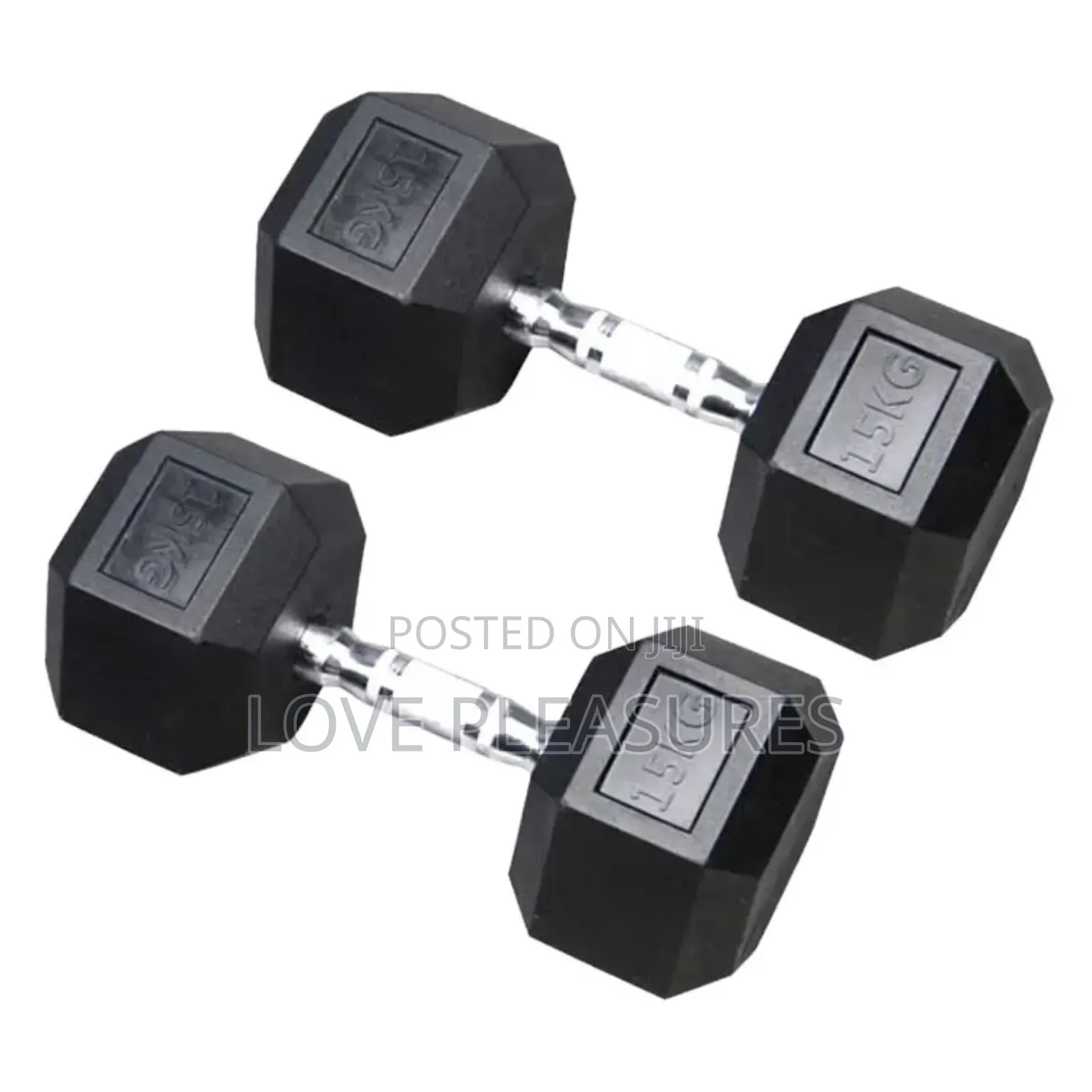 Pair of 15kg Home Gym Fitness Dumbell