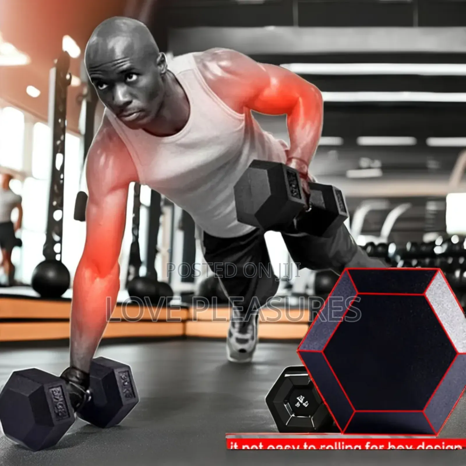Pair of 15kg Home Gym Fitness Dumbell