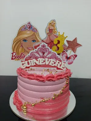 Cute Pink Barbie Cake