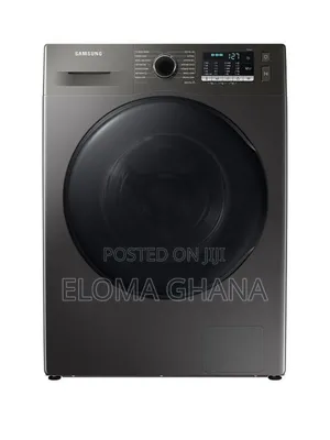 Inox Finish Samsung Washing/ Drying Front-Load Washer-Dryer Combo.