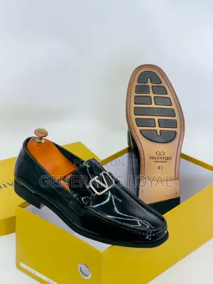 Valentino Garavani Black Mirror Loafers Shoe