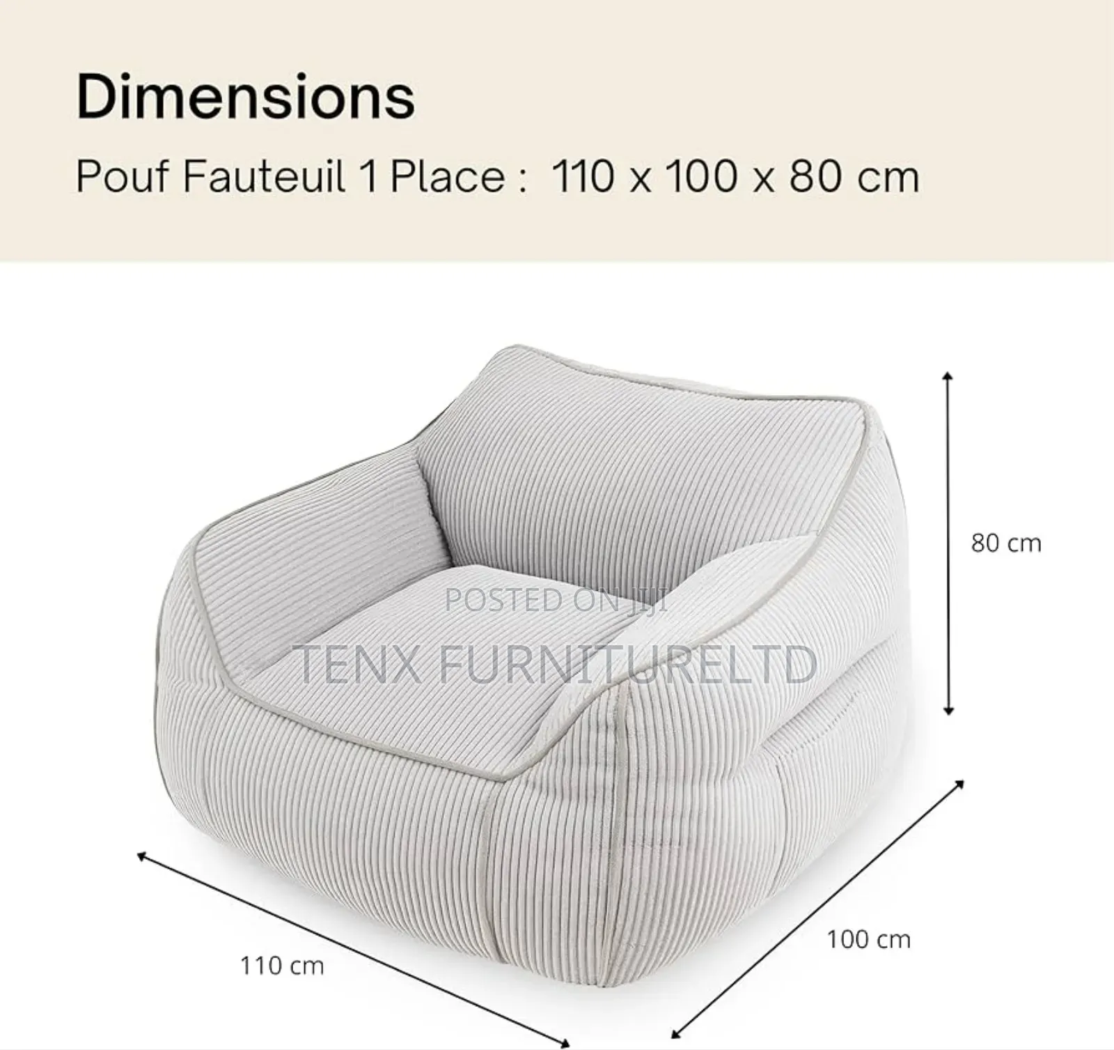 Bea Bag/Sofa XXL (Bananair Light Grey)