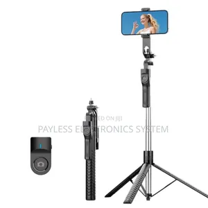 Extendable Selfie Stick/Tripod With Dual Phone Holder - Black